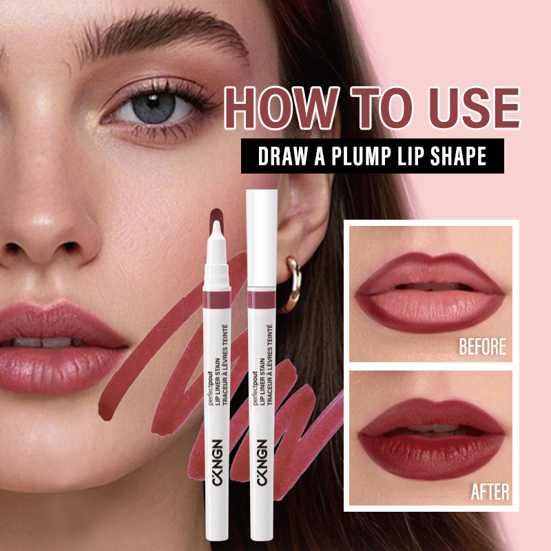YW Sản phẩm Hot Lip Liner Chống thấm nước lâu dài Phác thảo hai trong một Lip Plump Lip Color