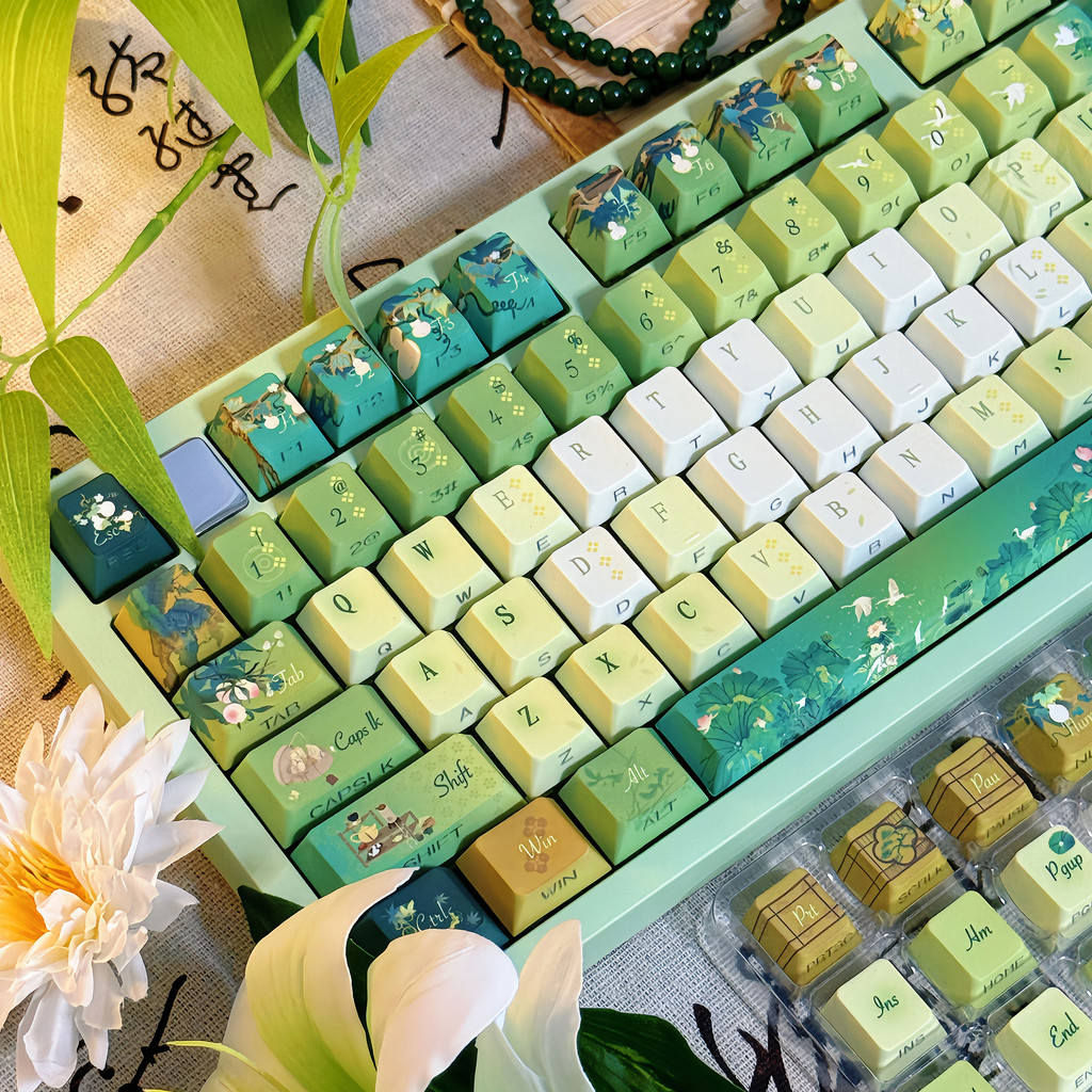 120 Phím Năm Mặt Nhuộm Thăng Hoa PBT Keycaps Hương Thơm Trà MOA & Cherry Profile Cho Bàn Phím Cơ | BigBuy360 - bigbuy360.vn