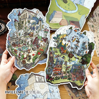 InfeelMe My Cabin 14.0 Collage Cảnh Giải Nén Phiên Bản Siêu Lớn Cảnh Quan Miếng Dán