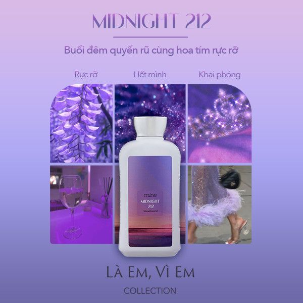 Sữa Tắm Hương Nước Hoa Quyến Rũ Mine Midnight 212 Perfumed Shower Gel Giúp Làn Da Mềm Mịn 470g