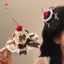MJnmc Gothic Ren Bánh Tóc Dễ Thương Trẻ Em Kẹp Tóc Mũ Đội Đầu Phụ Kiện Tóc Kawaii Nữ Cô Gái Tóc Trang Trí Mới