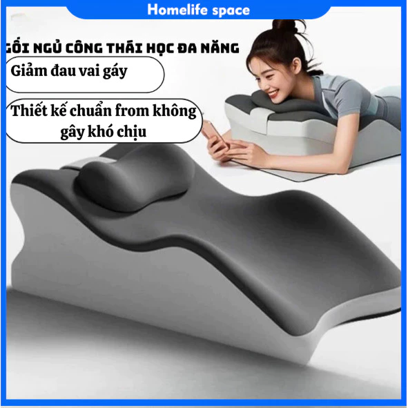[📢Free shipping🕹️]Gối Memory Foam đa năng - Giảm đau vai gáy, ngủ ngon & đọc sách, thiết kế công thái học