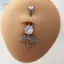 PNPIA- Mặt Dây Cá Tính Rốn Nhẫn Dành Cho Nữ Zircon Bụng Nút Móng Tay Cơ Thể Piercings Trang Sức