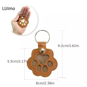 LUImo Thú Cưng Paw Móc Khóa Mèo Bảo Quản Tóc Hộp Đựng Móc Khóa Di Động Mặt Dây Chuyền Tự Chế Thú Cưng Tưởng Niệm Móc Khóa Dễ Thương Hình Paw Túi Mặt Dây Chuyền SBS