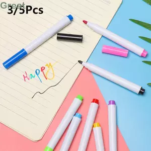 TUYỆT VỜI 3 / 5 Chiếc Bút Bảng Trắng Nhựa Không Độc Hại Chữ Ký Graffiti Đồ Dùng Văn Phòng Bút Đánh Dấu
