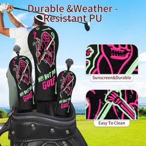 Vỏ câu lạc bộ Golf Hình thêu chống mài mòn không thấm nước No. 1 Vỏ câu lạc bộ nắp đầu bằng gỗ Fairway