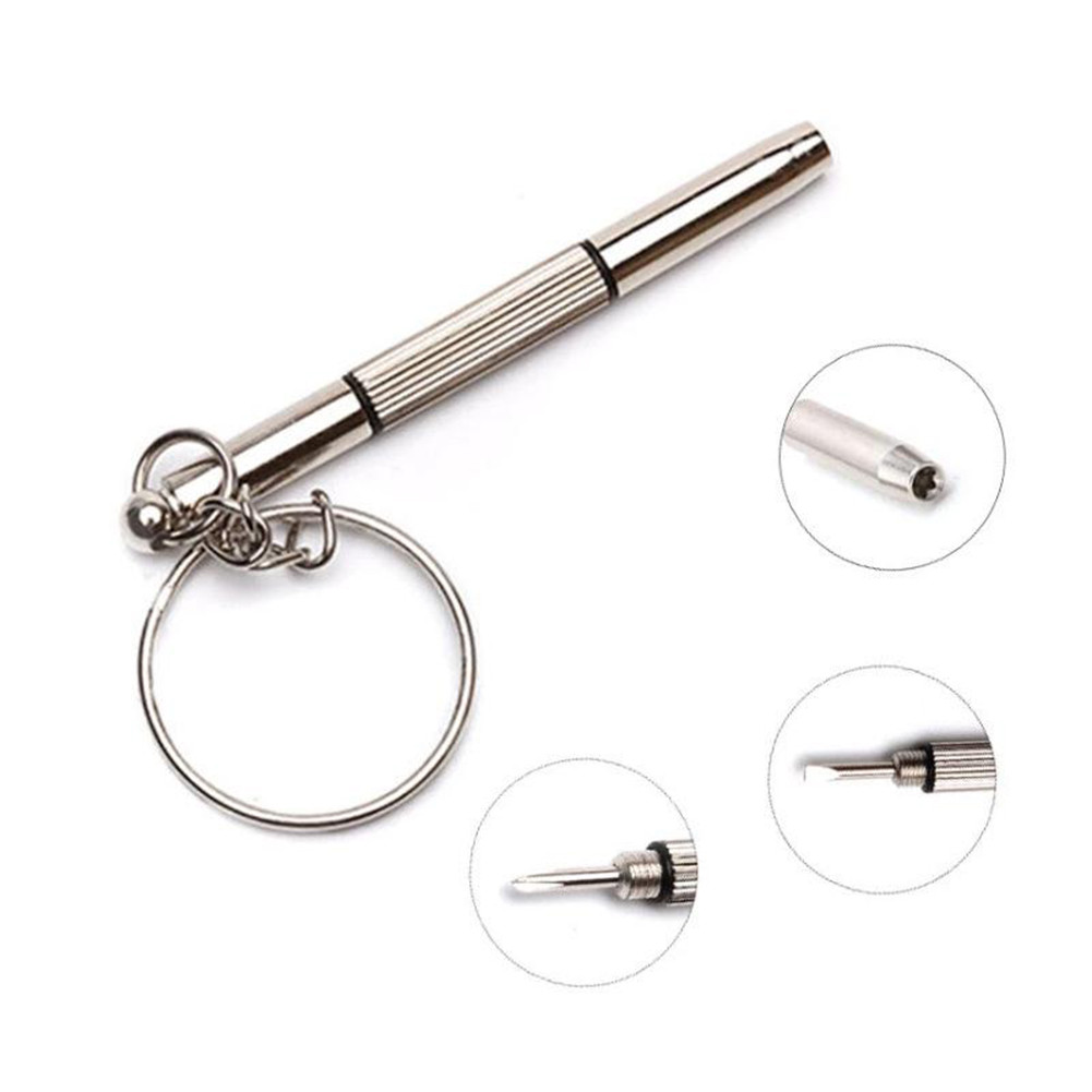 ⚡GIẢM GIÁ LỚN⚡ Cho Mini 3in1 Tua Vít Kính Điện Thoại Đồng Hồ Vít Công Cụ Sửa Chữa Móc Khóa