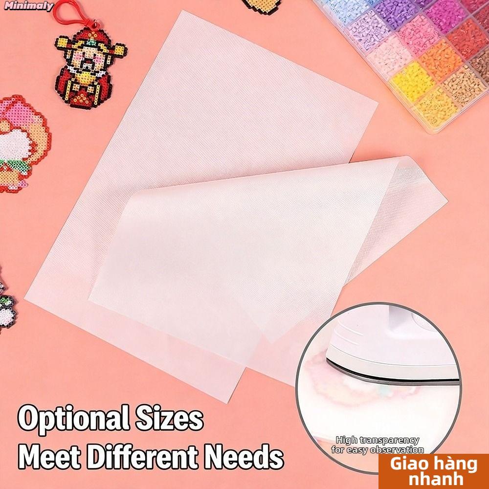 MINIMALY 50 / 100 CÁI DIY Puzzle Bean Giấy ủi đặc biệt, Thảm sắt thủ công Giấy nướng hạt Perler, Phụ kiện đồ chơi Máy hỗ trợ ủi Tấm ủi nâng cao có thể tái sử dụng