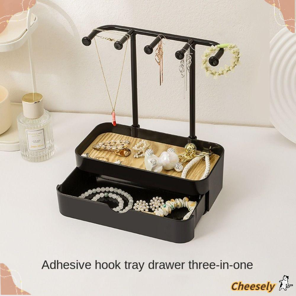Hộp lưu trữ máy tính để bàn CHEESELY, Di động với đế gỗ Giá trưng bày trang sức, Đạo cụ chụp ảnh tiện lợi thời trang Giá treo chìa khóa
