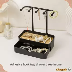Hộp lưu trữ máy tính để bàn CHEESELY, Di động với đế gỗ Giá trưng bày trang sức, Đạo cụ chụp ảnh tiện lợi thời trang Giá treo chìa khóa