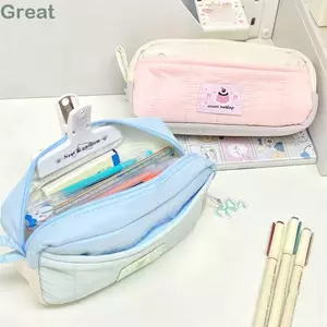 Túi đựng bút chì TUYỆT VỜI, Bút chì khối màu dung tích lớn, Túi đựng bút dây kéo 2 lớp di động Quà tặng
