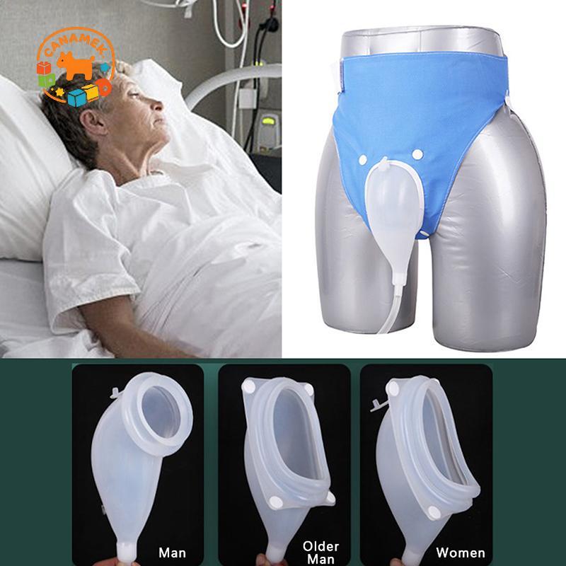 CANAMEK Có Thể Tái Sử Dụng Nam Bồn Tiểu Silicon 2000ml Túi Thu Túi Phễu Di Động Cho Bệnh Viện Giường Bệnh Nhân Ngoài Trời CSF