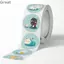 Nhãn dán nhãn TUYỆT VỜI, Cuộn nhãn dán tự dính 1 Inch, Thẻ phong bì nhãn tròn mèo Mini dễ thương