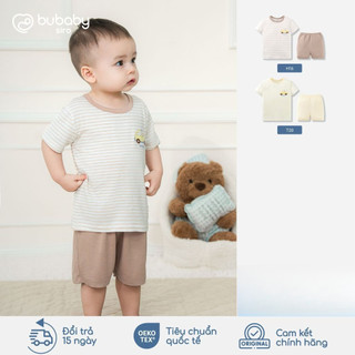Bubaby IVS1304TM Bộ cộc tay Timmy vải Siro - N thoáng mát | Quần áo cao cấp mềm mịn |  SS26.T6 .2