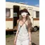 Bộ đồ yếm phong cách Dopamine Hot Girl Phong cách Hàn Quốc Bộ đồ hai mảnh thiết kế lớp thời trang Niche Top