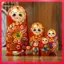 7x Trang trí búp bê làm tổ bằng tay Đồ chơi thủ công truyền thống có thể xếp chồng lên nhau cho