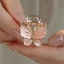 MAUROPOLI Bướm Pha Lê Cánh-Kính Hồng Pha Lê Bướm Mini Kẹp Cổ Tích Nửa Miếng Tóc Đầu Lưng Cô Gái Tinh Tế Phụ Kiện Tóc Nữ