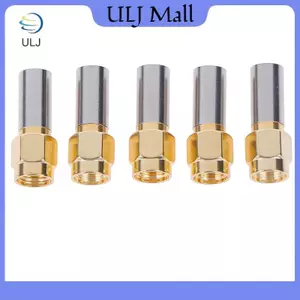 ULJ 5 chiếc sma nam cắm rf đầu nối đồng trục uốn cho rg58 rg142 rg400 lmr195.