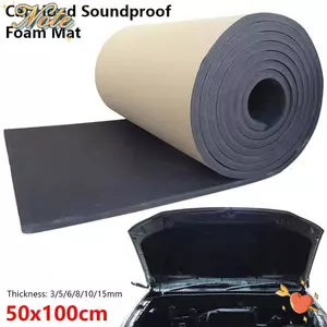 NOTE1 Thảm xốp làm chết âm thanh 1 cuộn, Thảm cách âm 3 / 5 / 6 / 8 / 10 / 15mm 100x50cm, Thảm cách âm xốp cao su hấp thụ âm thanh Tấm chống âm cho xe tải SUV ô tô