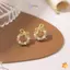 Bông tai ngọc trai mô phỏng bằng kim loại thanh lịch dành cho nữ Trang sức thời trang Tiệc cưới sang trọng Bông tai cô gái Trang sức mới