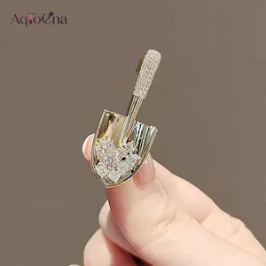 AqToCna 2 Chiếc Nữ Bé Gái Thanh Lịch Màu Vàng Pha Lê Thổ Cẩm Chân Cổ Điển Kích Thước Nhỏ Sáng Tạo Huy Hiệu Corsage Đảng Cưới Bule AqToCna