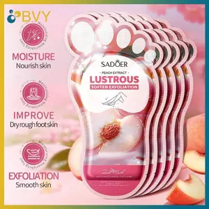 BVY SADOER 1 Cặp Mặt nạ chân đào - Dưỡng ẩm & Nuôi dưỡng chuyên sâu cho bàn chân mùa đông khô ráo, chăm sóc sửa chữa dưỡng ẩm.