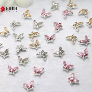 10 Chiếc 3D Mini Pha Lê Bướm Móng Tay Nghệ Thuật Quyến Rũ Phụ Kiện Trang Sức Hợp Kim Sang Trọng Móng Tay Trang Trí Kim Cương Giả Tiếp Liệu VN