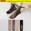 SUNKISSD 5 Đôi Vớ Ngắn Cao Su Chấm Chất Lượng Cao Chống Trơn Trượt Lụa Sheer Đến Mắt Cá Chân Tất