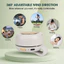 Quạt Làm Mát Cầm Tay Di Động Có Thể Điều Chỉnh Tốc Độ & Hoạt Động Yên Tĩnh, Giảm Nhấp Nháy Nóng Cho Nữ