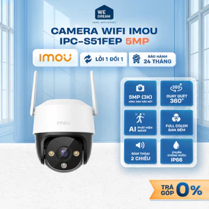 Camera WiFi Ngoài Trời IMOU IPC-S51FEP 5MP 3K Quay Quét Full Color AI - Hàng Chính Hãng