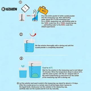 Mô hình trồng cây pha lê KUZHEN, Bộ khoa học, Nhiều màu sắc lựa chọn pha lê, Đồ chơi giáo dục, Quà tặng cho bé trai và bé gái HOT