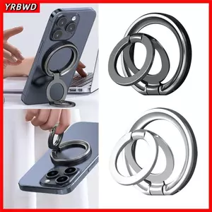 Giá đỡ nhẫn điện thoại YRBWD, xoay 360° Khóa ngón tay từ tính hai mặt, Giá đỡ điện thoại hút mạnh có thể gập lại đa năng