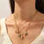 Châu Âu Mỹ Hợp Thời Trang Mạ 18K Vàng Thật Thép Titan Trang Sức Tình Yêu Giọt Nước Kẻ Sọc Đa Kim Cương Niche Trái Tim Đào Với Nhiều Màu Sắc Vòng Cổ Kim Cương Nữ
