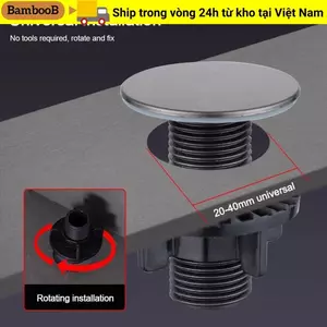 Phích cắm bồn rửa nhà bếp BAMBOOB, Nút chặn nước thoát nước Nắp lỗ vòi, Phích cắm trang trí chậu rửa chống rò rỉ