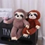 YUUKII Sloth Mặt dây chuyền nhỏ, Mặt dây chuyền mô phỏng Con lười động vật nhồi bông, Móc khóa mềm dễ thương Mô phỏng Sloth Pendan
