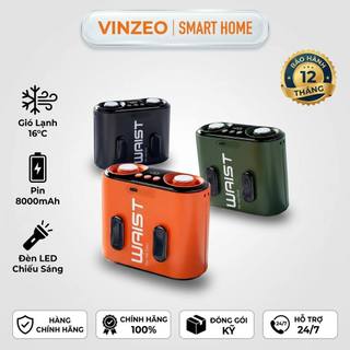 [Bảo Hành 1 Đổi 1] Quạt Đeo Lưng VINZEO W26 Pro - Chip Làm Lạnh TEC 16°C, Pin 8000mAh