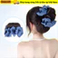 ESSENCEH Bun Head Tóc Giả, Lông Tơ Tổng Hợp Tóc Bun Móng Vuốt Kẹp, Ruy Băng Đen Nơ Tóc Nữ