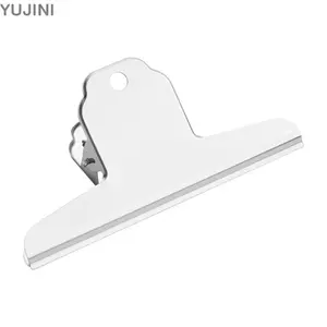 Kẹp chất kết dính kim loại YUJINI, Kẹp giấy tròn / phẳng / đầu núi bằng thép không gỉ, Kẹp hóa đơn vé nhiều kích thước đơn giản dành cho học sinh