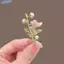 Bluelover Retro Tính Khí Xanh Jasmine Thổ Cẩm Dành Cho Nữ Đám Cưới Tiệc Văn Phòng Thổ Cẩm Quà Tặng Quần Áo Pin Phụ Kiện Trang Trí Mới