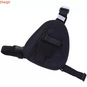 Gói dây nịt ngực đài phát thanh THEGIRL8B, Túi đeo chéo Túi đàm có thể điều chỉnh, Túi đeo chéo đa năng bằng vải Oxford màu đen đa năng Túi đeo ngực BF-888S UV-5R