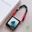 Ốp Điện Thoại Có Thể Gập Lại Có Dây Buộc Cho Samsung Galaxy W26 W25 W24 W23 Z Flip 8 7 6 5 4 3 2 1 5G 4G Vỏ Mềm Chống Sốc Màu Kẹo Đơn Giản Dễ Thương