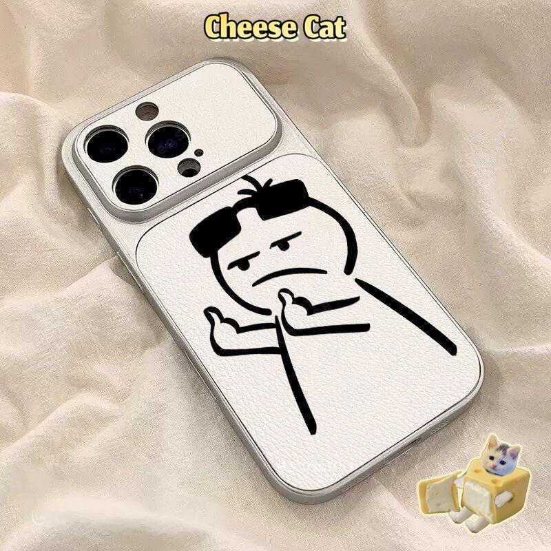 Ốp điện thoại cặp đôi ngộ nghĩnh cho iPhone 17 Pro 16 Plus 15 14 11 12 13 Pro Max XR Xs Max Da bảo vệ
