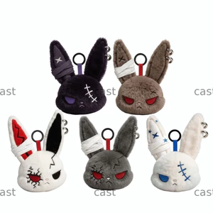 CAST Dark Bunny Sang Trọng Búp Bê, Sang Trọng Thiết Kế Dễ Thương Thỏ Sang Trọng Móc Khóa, Dễ Thương Thêu Phong Cách Gothic Thân Thiện Với Da Thỏ Túi Charm Hàng Ngày Mang Theo