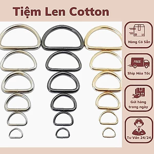 Khoen D cao cấp II khoen phụ kiện làm túi ( gói 4 cái )