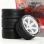 4 65mm 12mm Lục Giác 1 / 10 RC Đua Bánh Xe Lốp Nhựa Bánh Xe Vành Hubfor RC Trên Đường Xe Tamiya TT01 TT02 XV01 XV02 TA06 PTG-2 HSP HPI Kyosho