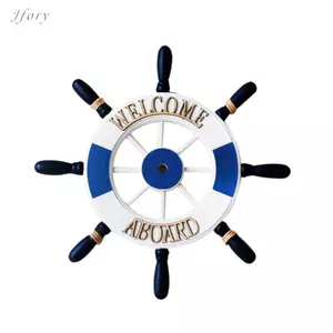 Jfory 32cm Gỗ Đi Biển Thuyền Tàu Vô Lăng Treo Tường Trang Trí Phòng Nhà