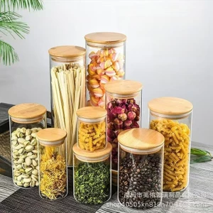 Bình Thủy Tinh Kín Lọ Nhà Bếp Hộ Gia Đình Trong Suốt Bảo Quản Bình Trà Bình Dung Tích Lớn Thực Phẩm Hoa Trà Bình Có Nắp TAGB