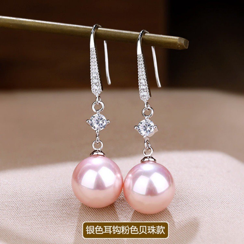 WHX⭐Hàng có sẵn⭐Bông tai Subang Hàn Quốc / Ngọc trai đá thô / Ngọc trai Sabah / Kim cương / Ngọc trai / Bạc 925