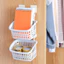Móc Treo Giỏ Đựng Đồ Nhà Bếp Treo Giỏ Phòng Tắm Mỹ Phẩm Giỏ Nhựa Giỏ Bảo Quản Giỏ Đựng Đồ YYED