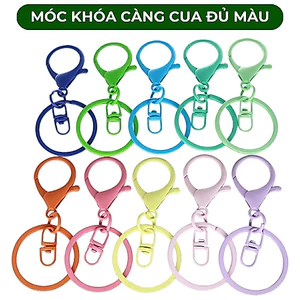 Set 5 cái móc khóa càng cua nhiều màu xinh xắn, phụ kiện handmade